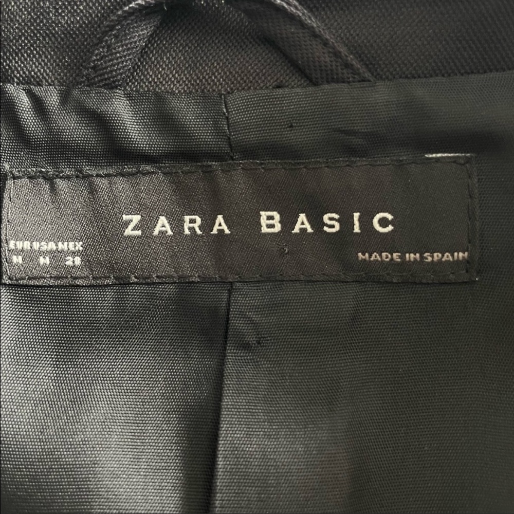 Zara Basic Essential Black Office Lapel Blazer - image 6